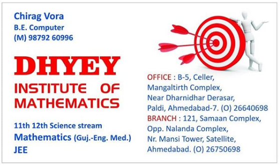 Chirag Vora Dhyey Institute Of Mathematics